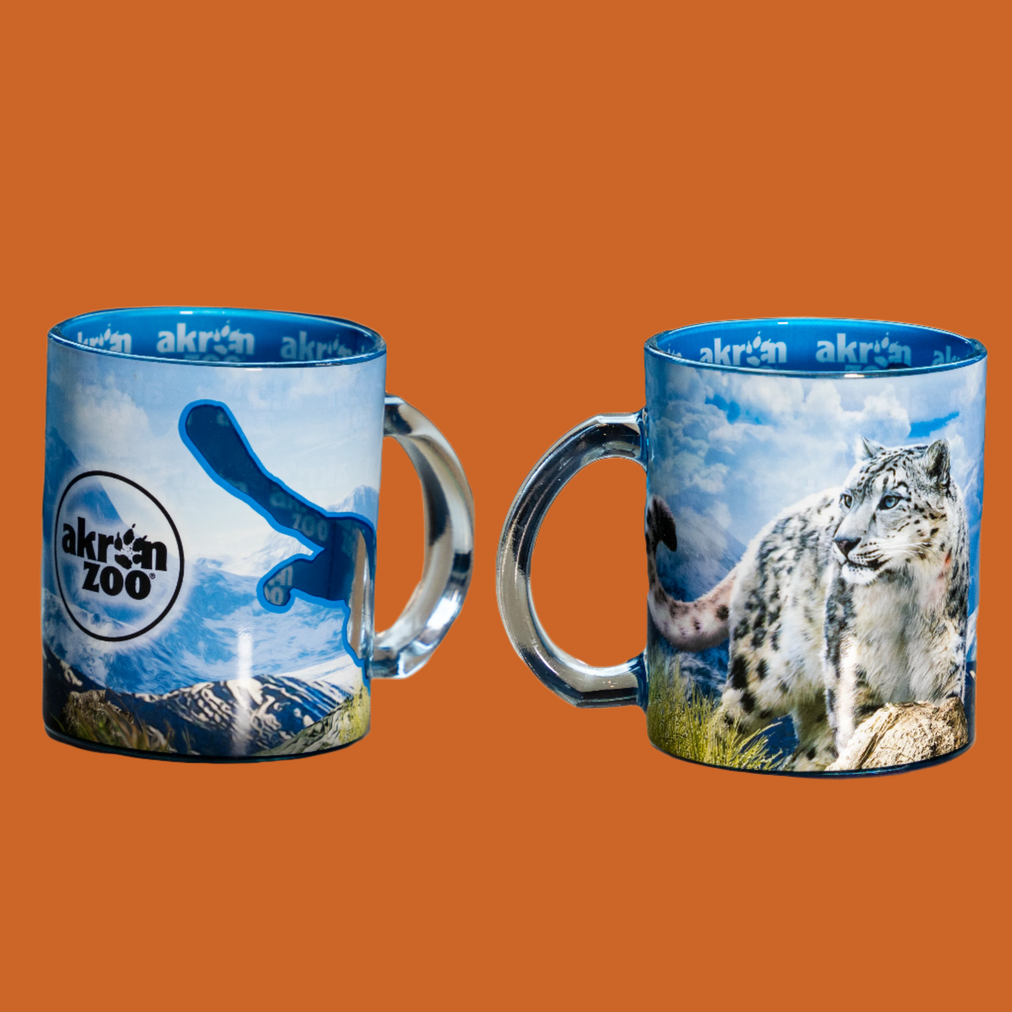 Snow Leopard Glass Mug