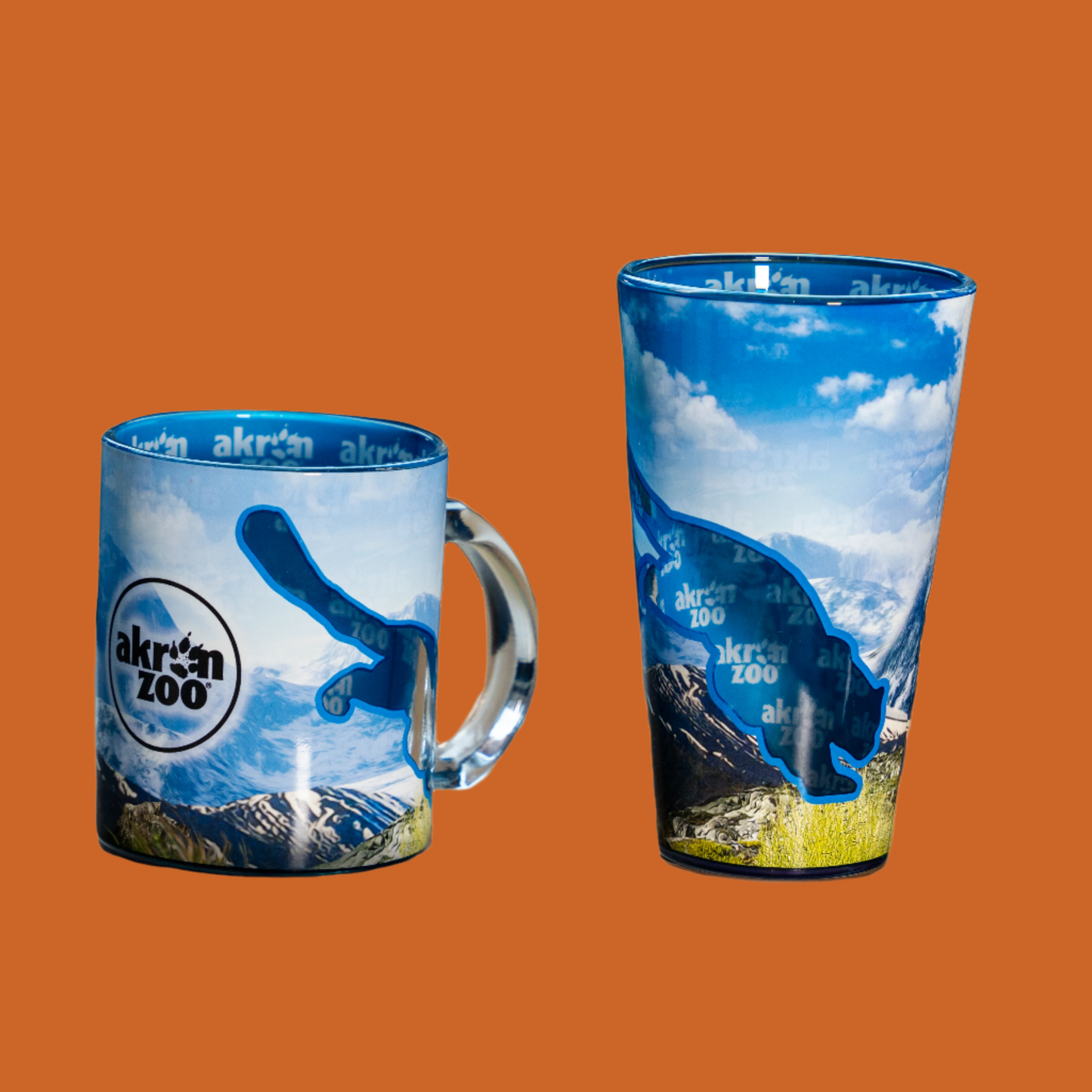 Snow Leopard Glassware Set