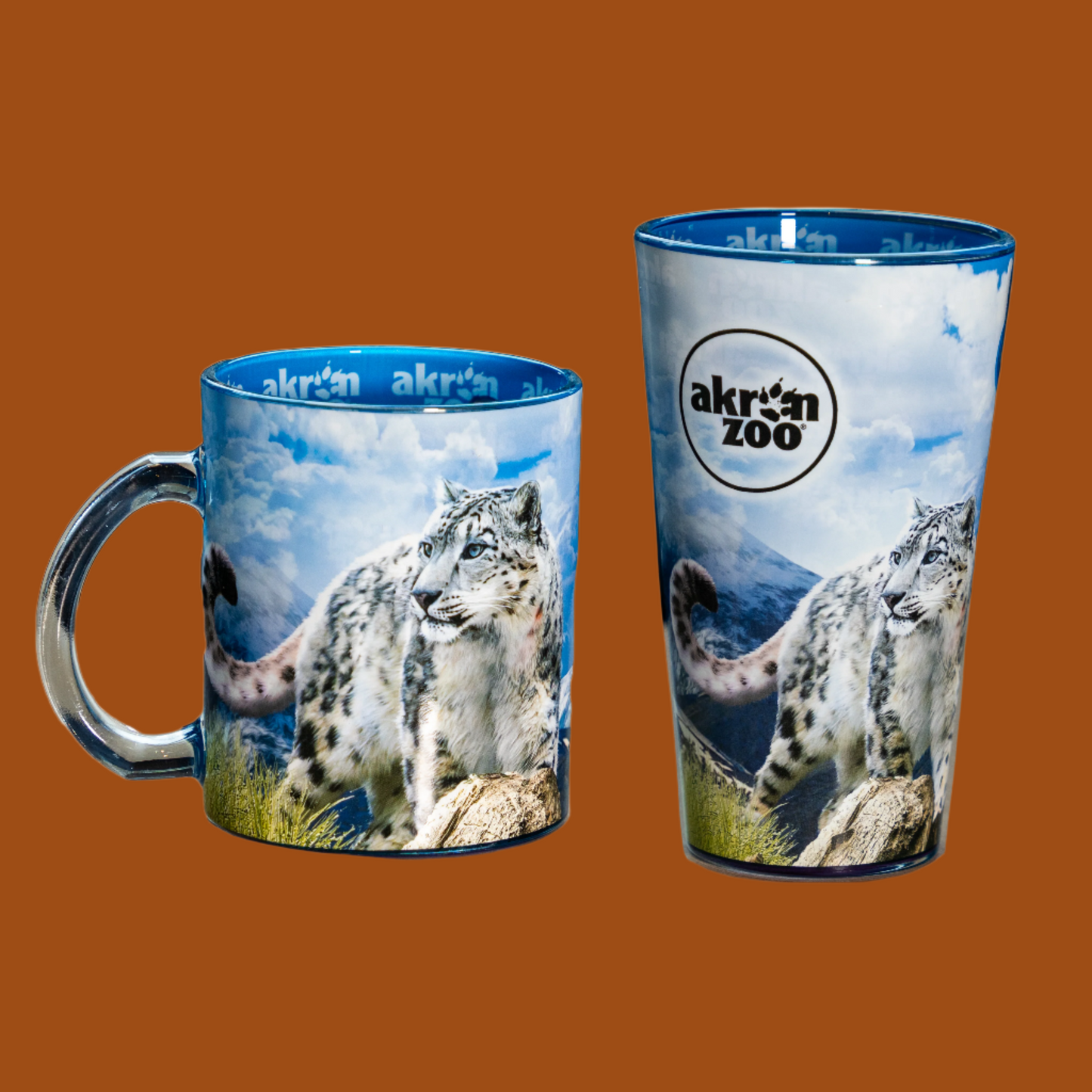 Snow Leopard Glassware Set