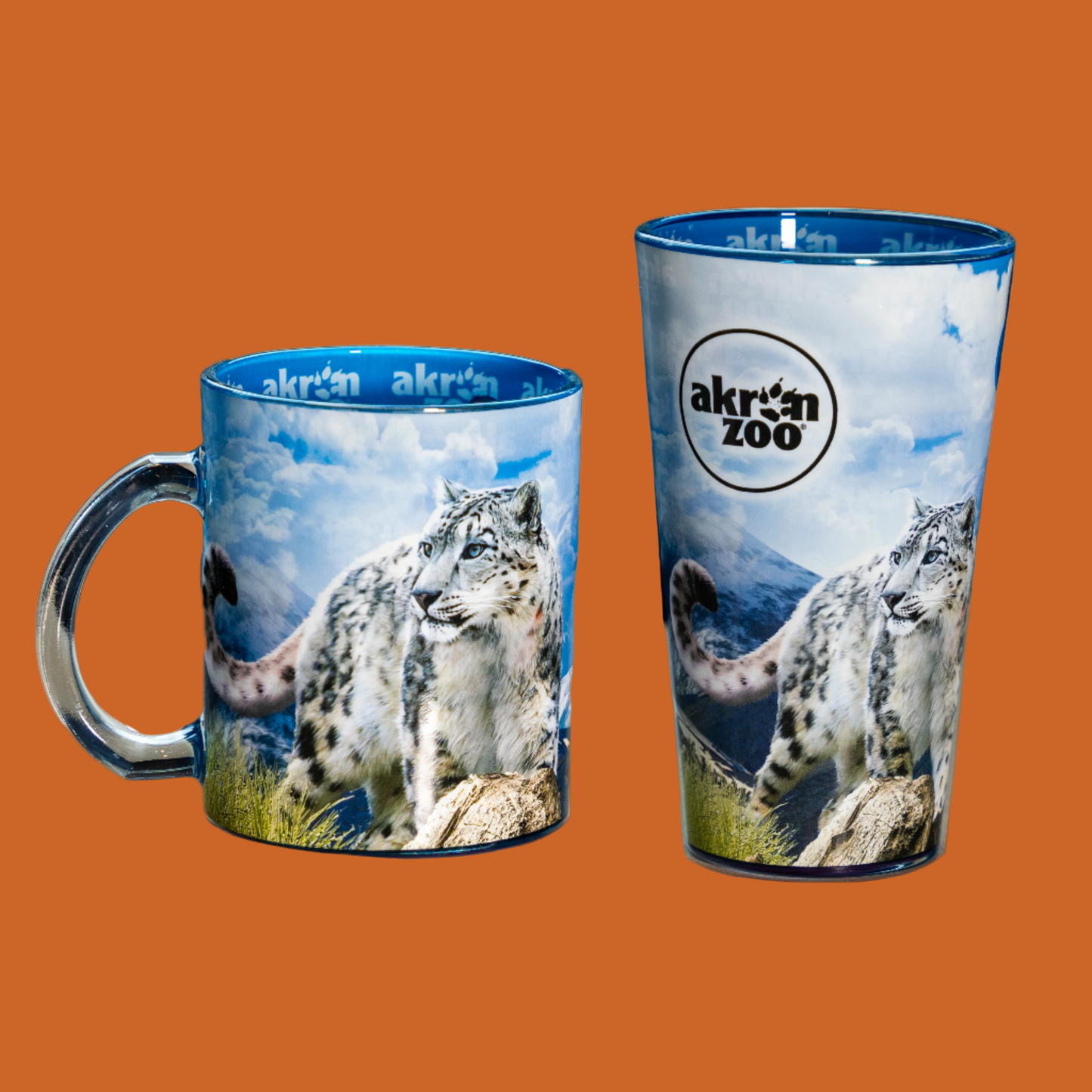 Snow Leopard Glassware Set
