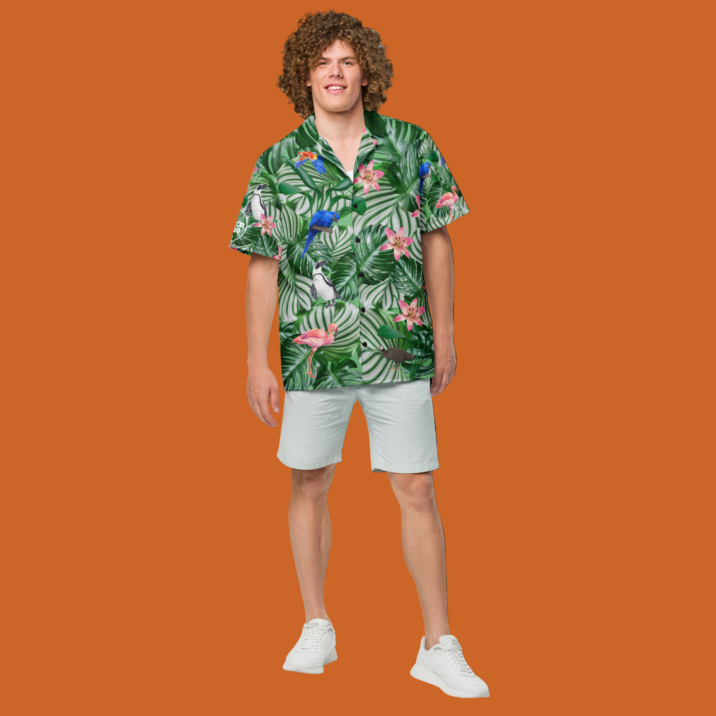 Bird and Plants All Over Button Down