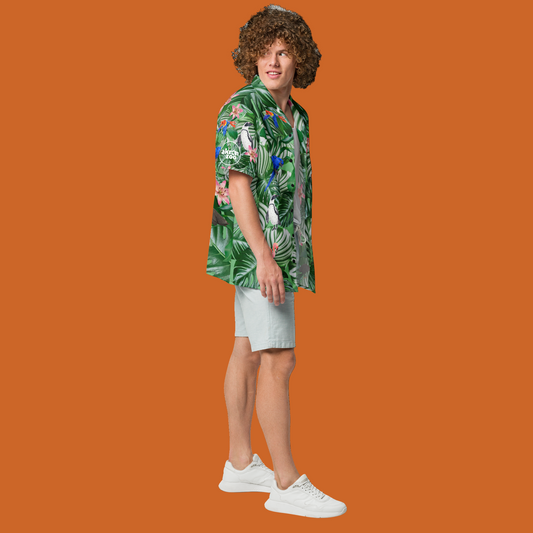 Bird and Plants All Over Button Down