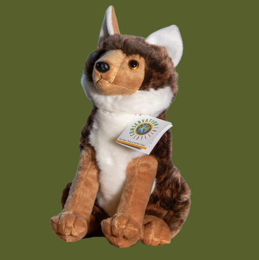 12" Red Wolf Plush