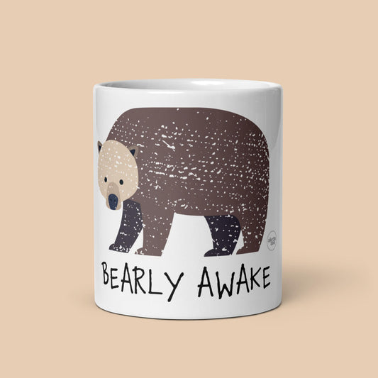 Simply Wild - Bearly Awake - White glossy mug