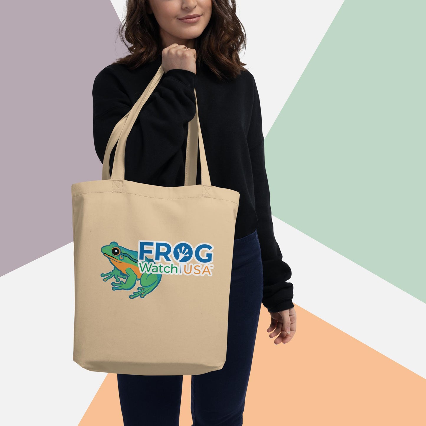FrogWatch USA - Logo Themed Frog - Eco Tote Bag