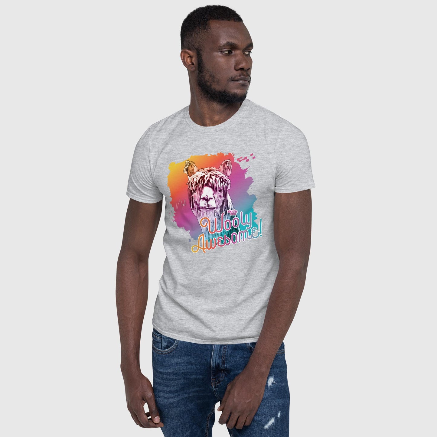 Summer Splash - Noel the Alpaca - Short-Sleeve Unisex T-Shirt