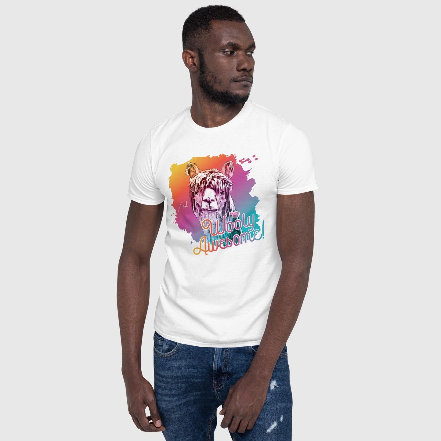Summer Splash - Noel the Alpaca - Short-Sleeve Unisex T-Shirt