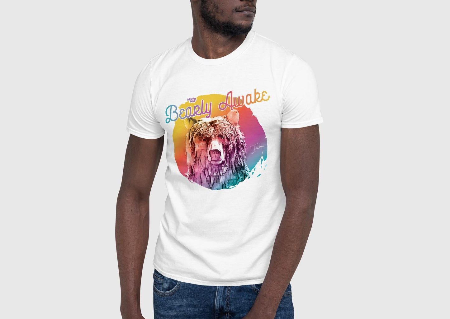 Summer Splash - Jackson the Grizzly Bear - Short-Sleeve Unisex T-Shirt