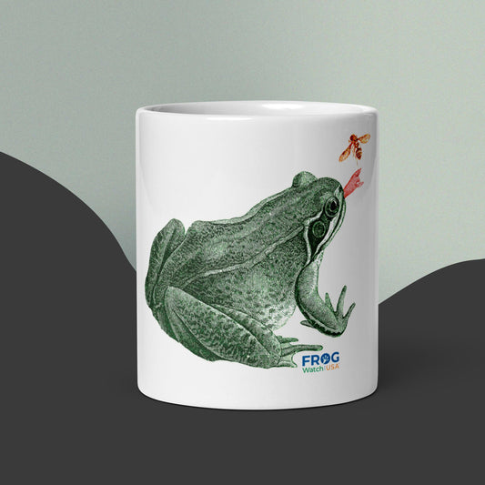 Hungry Frog - White glossy mug